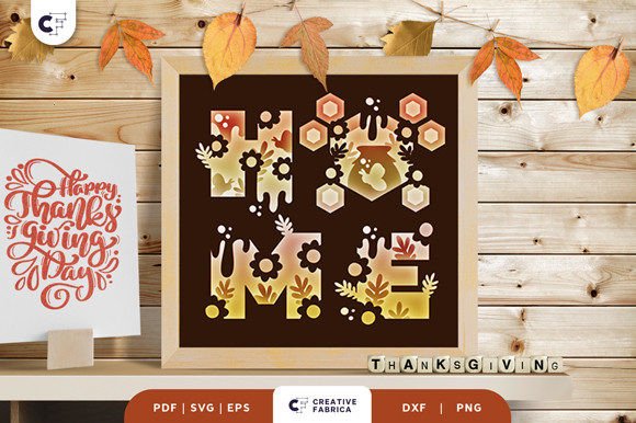 Download Honey Jar HOME Shadow Box Paper Cut - Premium Bundle