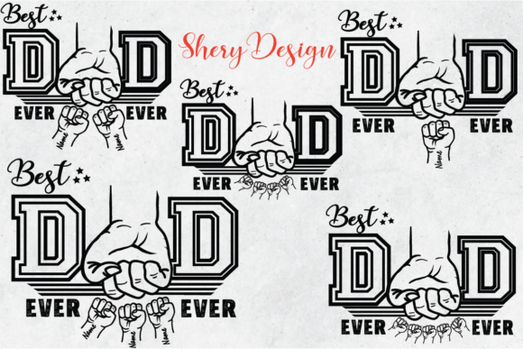 Download 1-5 Personalized Best Dad Ever Svg - Personalized Collection