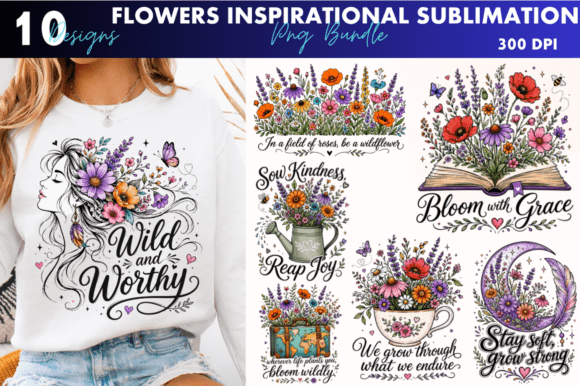 Download Flowers Inspirational Sublimation Bundle - Inspiration Collection