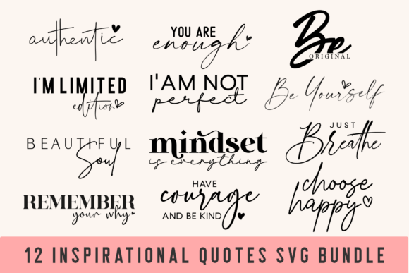 Download Boho Inspirational Quotes SVG BUNDLE - Inspiration Collection