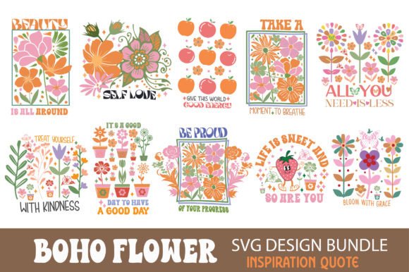 Download Boho Flower Inspiration Quote SVG Bundle - Inspiration Collection