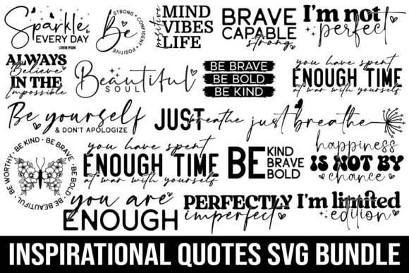 Download Boho Inspirational Quotes SVG Bundle - Inspiration Collection