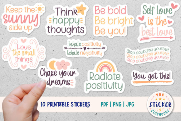 Download Inspirational Sticker Bundle | Self Love - Inspiration Collection