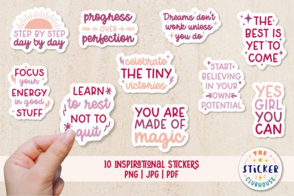 Download Inspirational Sticker Bundle, Motivation - Inspiration Collection